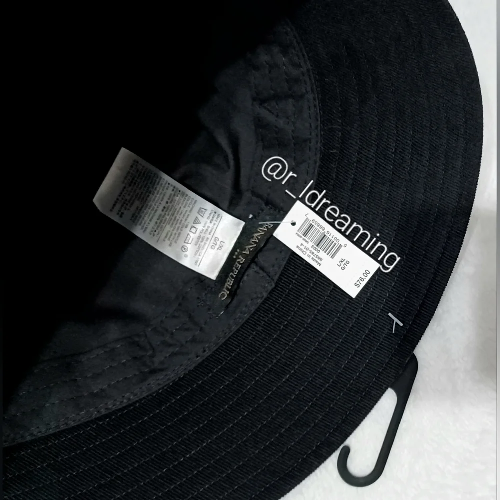 NWT Black Fine Corduroy Bucket Hat Size L/XL By Banana Republic Factory